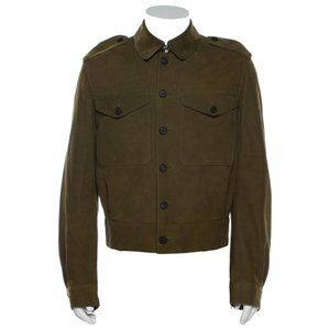 Burberry Prorsum Spring 2015 Olive Suede Jacket